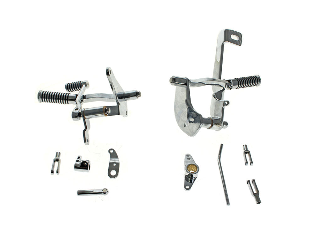 RSS BAI-35-0121 Forward Controls w/O-Ring Footpegs Chrome for Sportster 86-90