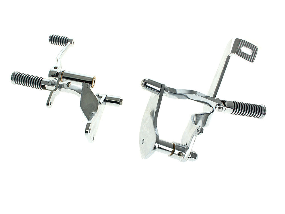 RSS BAI-35-0122 Forward Controls w/O-Ring Footpegs Chrome for Sportster 91-03