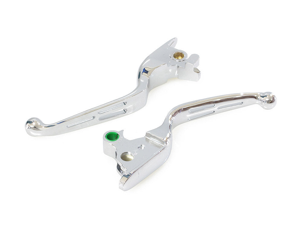 RSS BAI-H07-0598C 3 Slot Hand Levers Chrome for Softail 18-Up