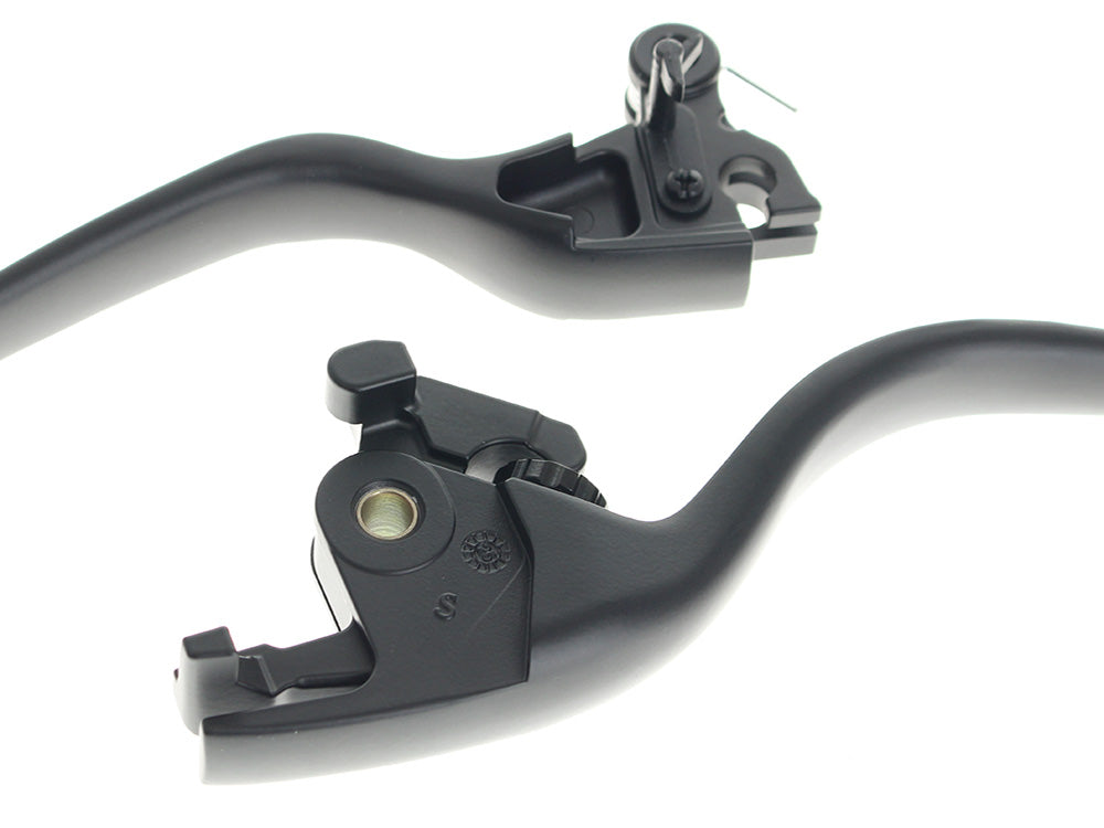 RSS BAI-H07-0733MB Hand Levers Black for Harley-Davidson Softail 25-Up