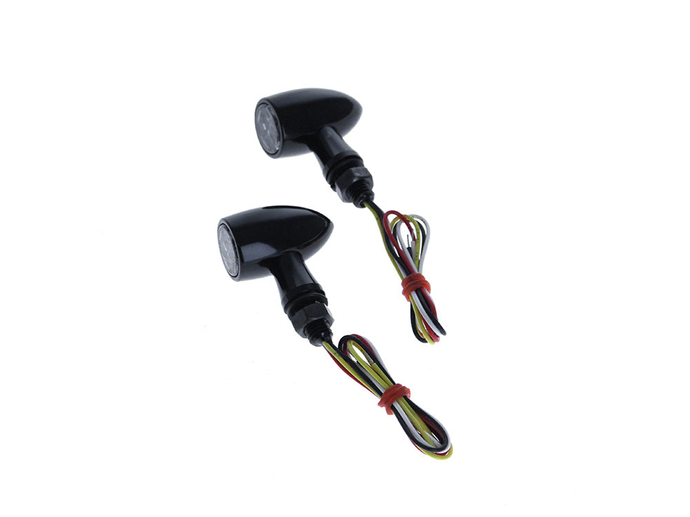 RSS BAI-L22-64M3GBSQE Mini Bullet LED Turn Signals Gloss Black