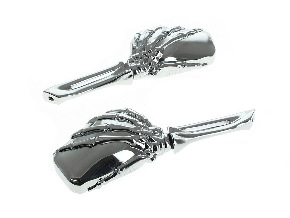 RSS BAI-M60-6287 Skeleton Hand Mirrors Chrome (Pair)