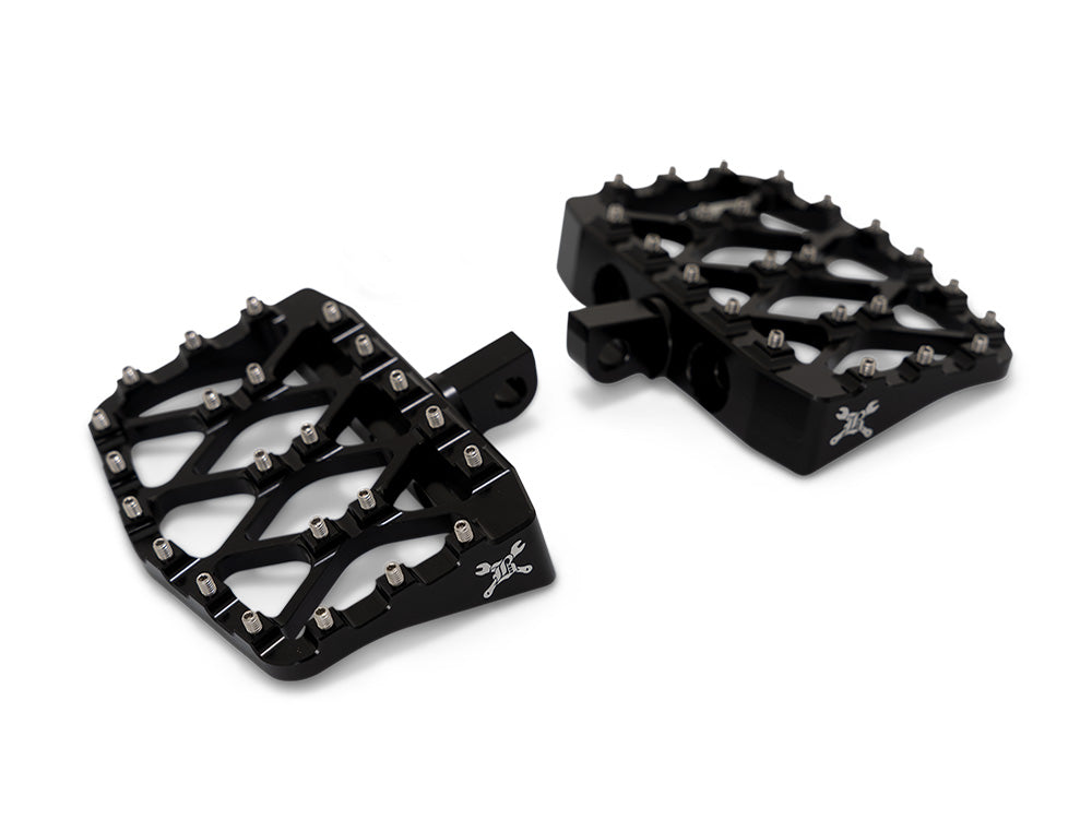 Burly Brand BB13-1018B MX Evolution Mini Floorboards Black w/H-D Male Mount