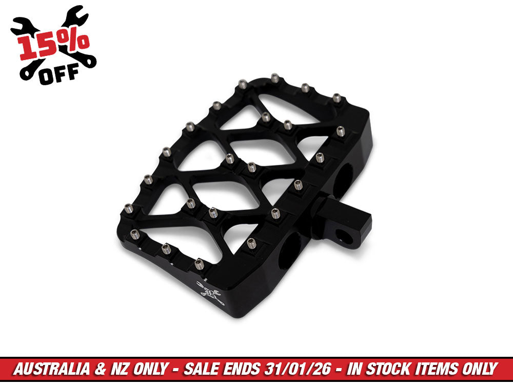 Burly Brand BB13-1018B MX Evolution Mini Floorboards Black w/H-D Male Mount