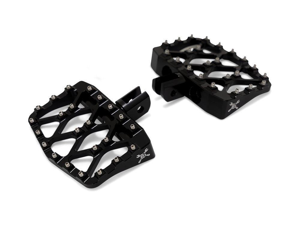 Burly Brand BB13-1019B MX Evolution Mini Floorboards Black for Harley-Davidson Softail 18-Up Front