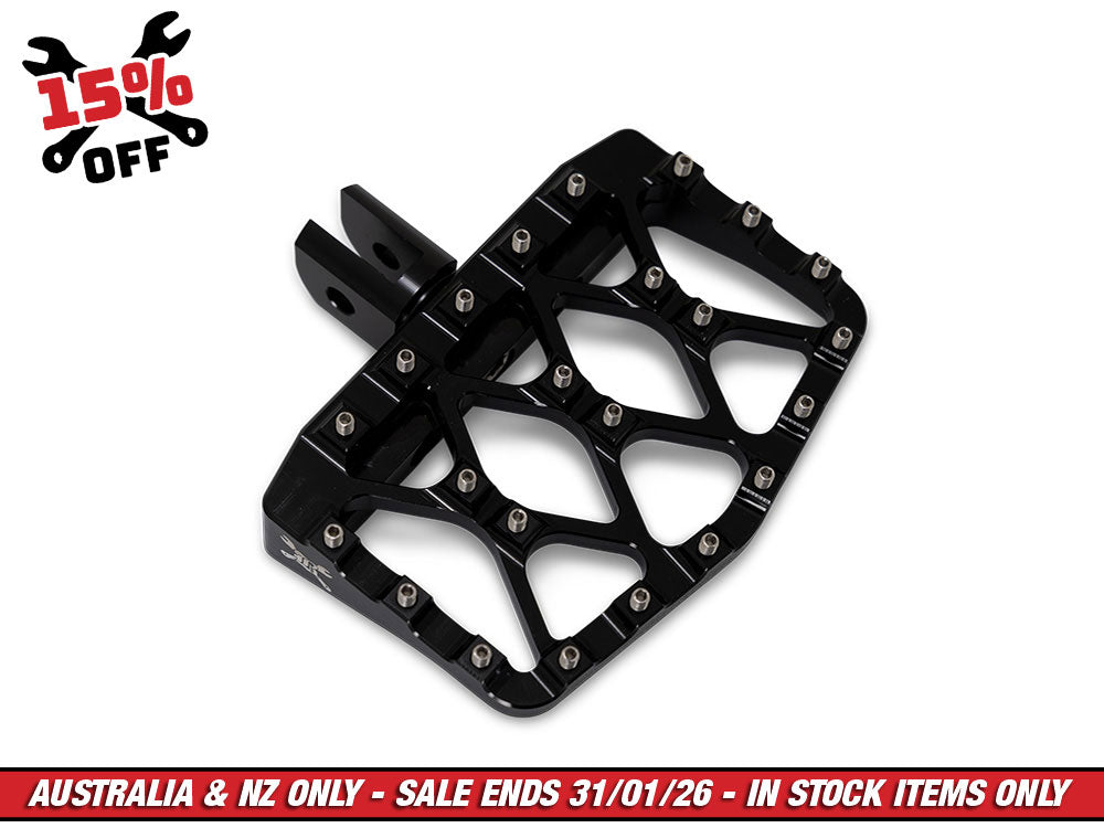 Burly Brand BB13-1019B MX Evolution Mini Floorboards Black for Harley-Davidson Softail 18-Up Front