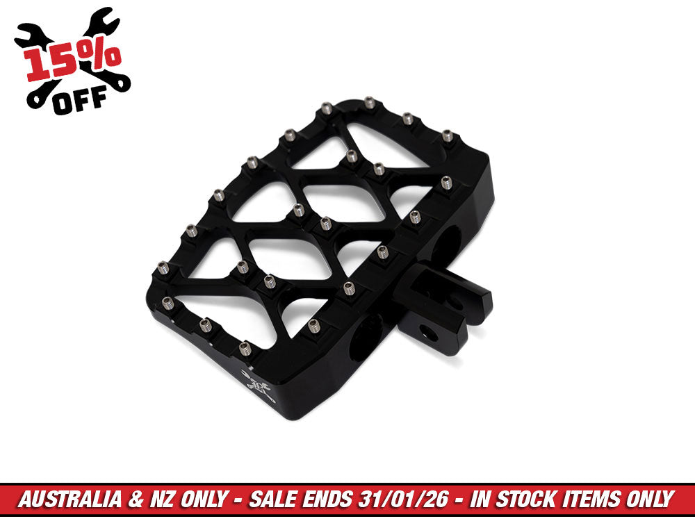 Burly Brand BB13-1019B MX Evolution Mini Floorboards Black for Harley-Davidson Softail 18-Up Front