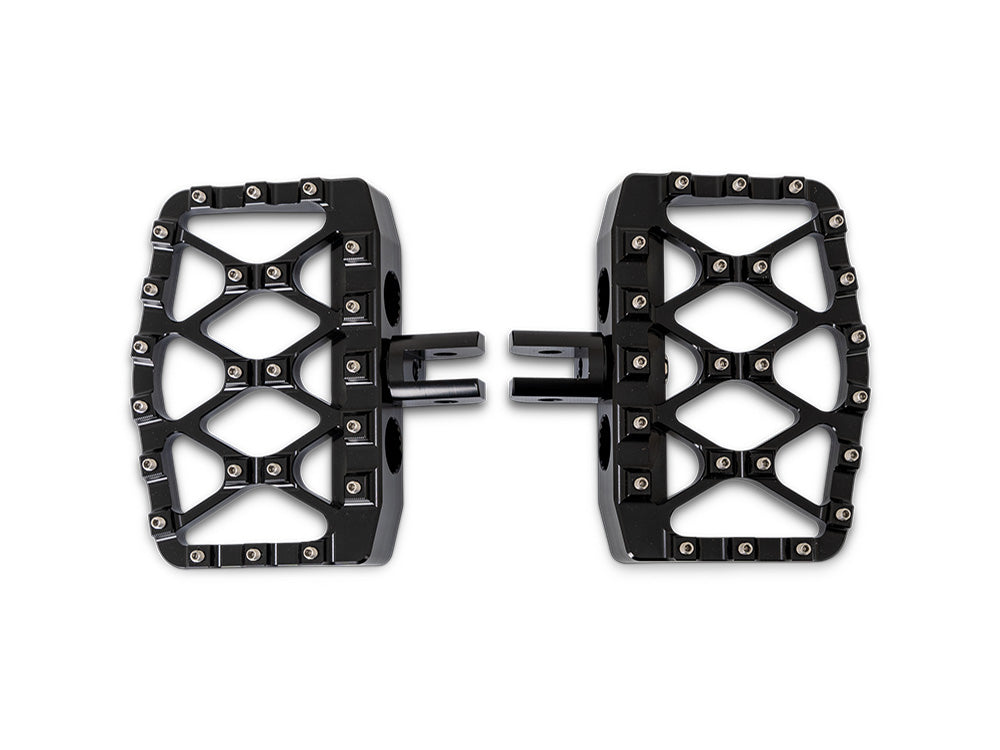 Burly Brand BB13-1019B MX Evolution Mini Floorboards Black for Harley-Davidson Softail 18-Up Front