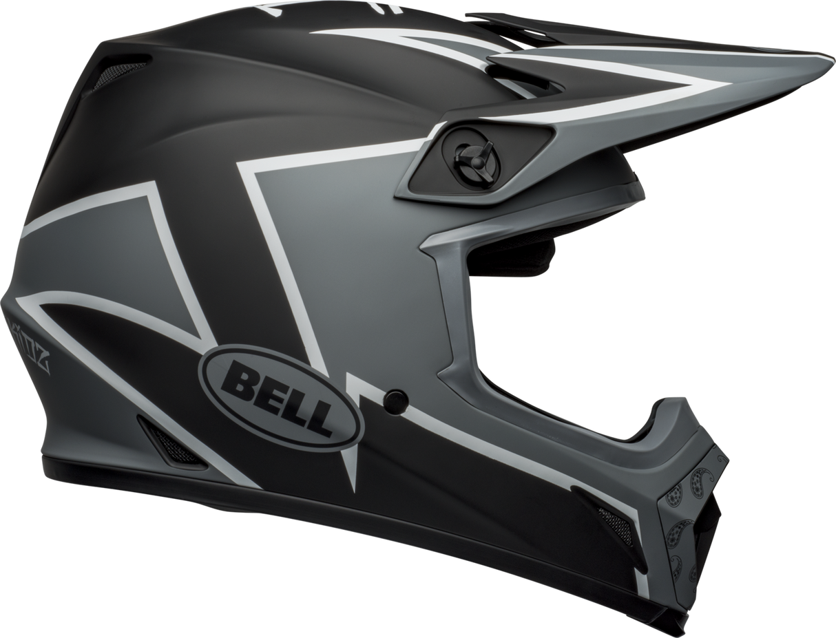 Bell MX-9 MIPS Twitch Matte Black/Grey/White Helmet - EasyR