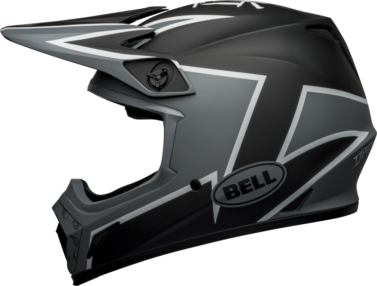 Bell MX-9 MIPS Twitch Matte Black/Grey/White Helmet - EasyR