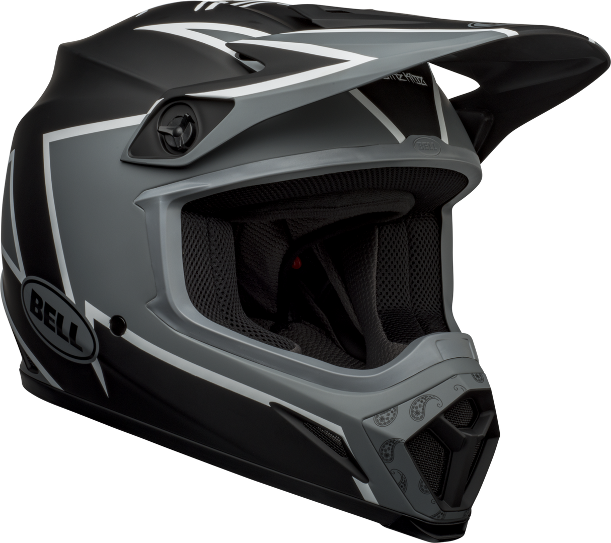 Bell MX-9 MIPS Twitch Matte Black/Grey/White Helmet - EasyR