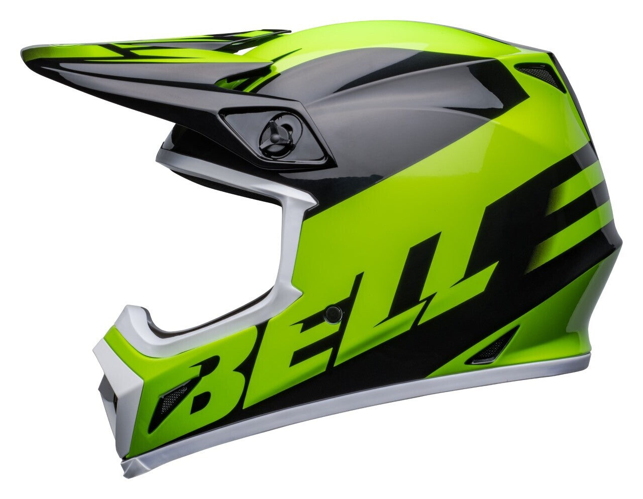 Bell MX-9 MIPS Disrupt Gloss Black/Green Helmet - EasyR