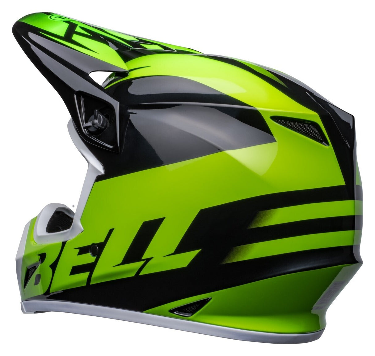 Bell MX-9 MIPS Disrupt Gloss Black/Green Helmet - EasyR