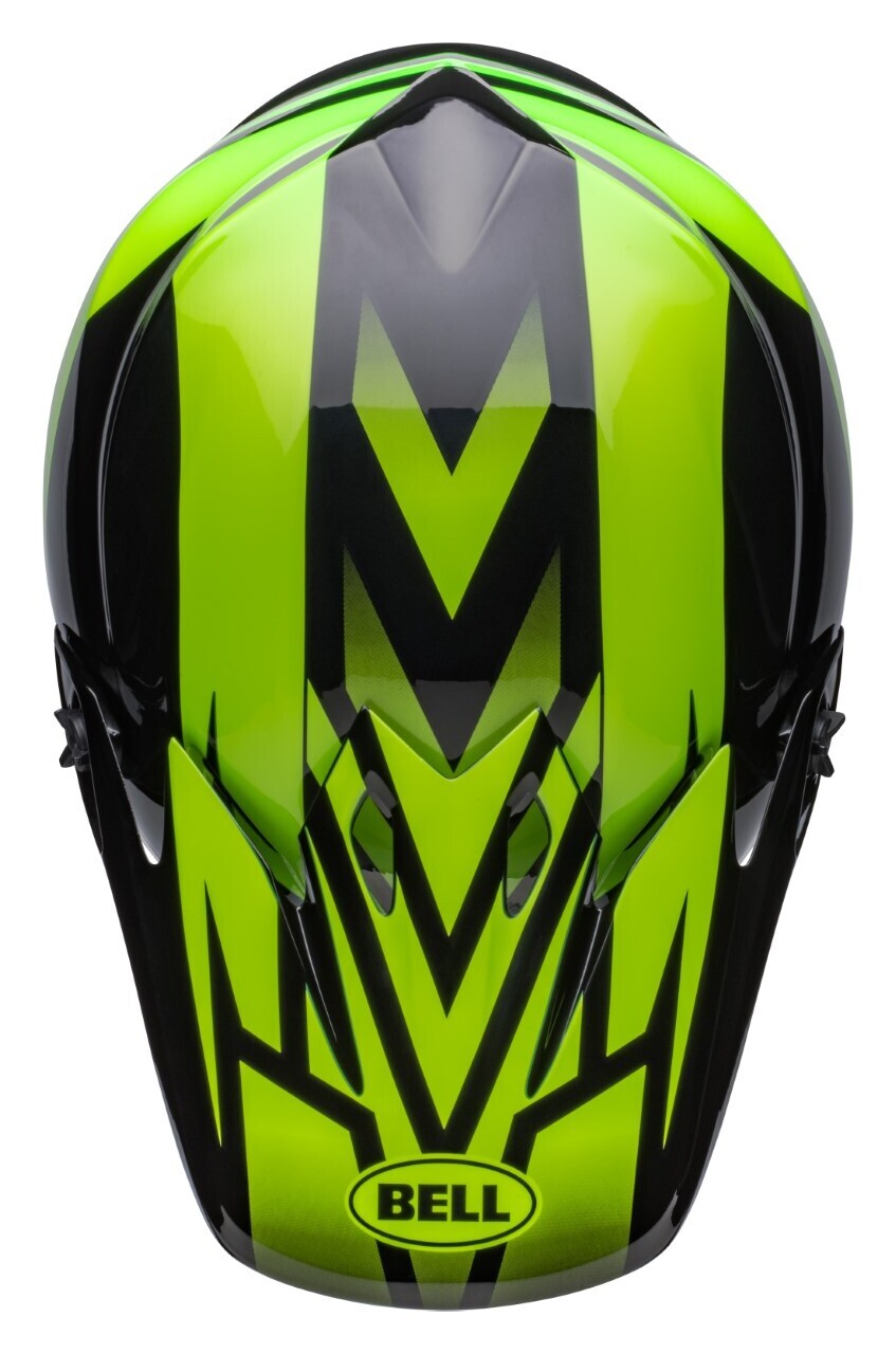 Bell MX-9 MIPS Disrupt Gloss Black/Green Helmet - EasyR