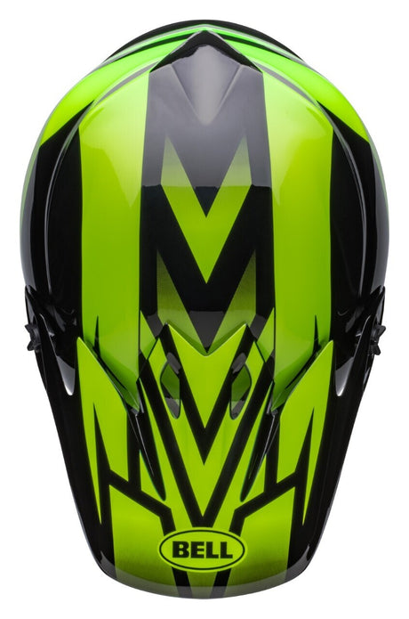 Bell MX-9 MIPS Disrupt Gloss Black/Green Helmet - EasyR