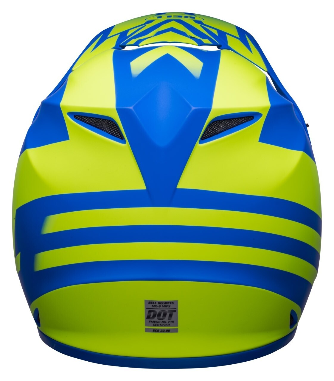 Bell MX-9 MIPS Disrupt Matte Classic Blue/Hi-Viz Yellow Helmet - EasyR