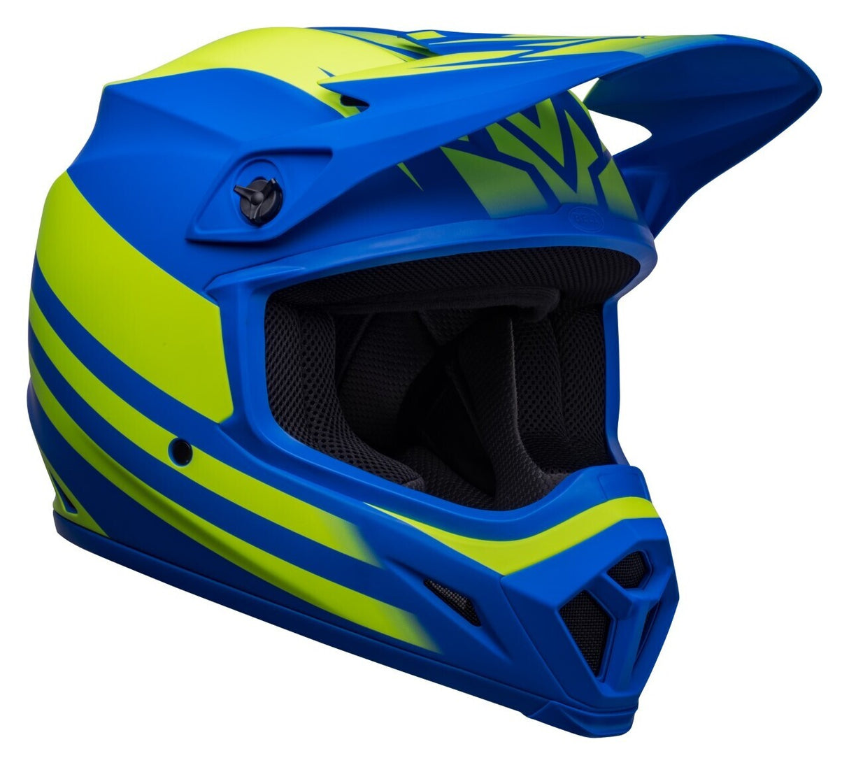 Bell MX-9 MIPS Disrupt Matte Classic Blue/Hi-Viz Yellow Helmet - EasyR