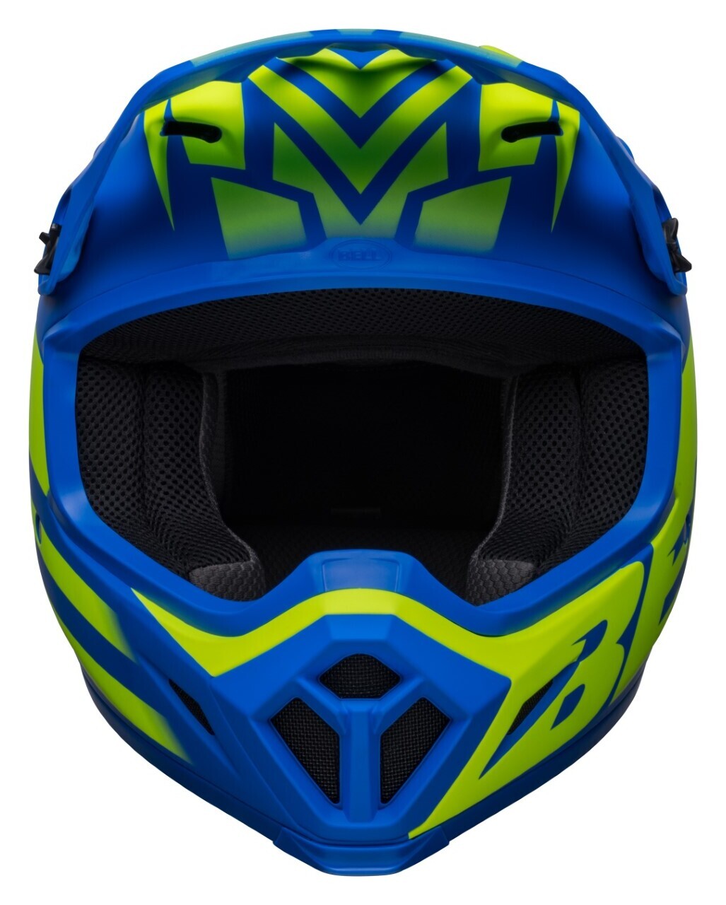 Bell MX-9 MIPS Disrupt Matte Classic Blue/Hi-Viz Yellow Helmet - EasyR