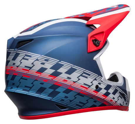 Bell MX-9 MIPS Offset Matte Metallic Blue/White Helmet - EasyR