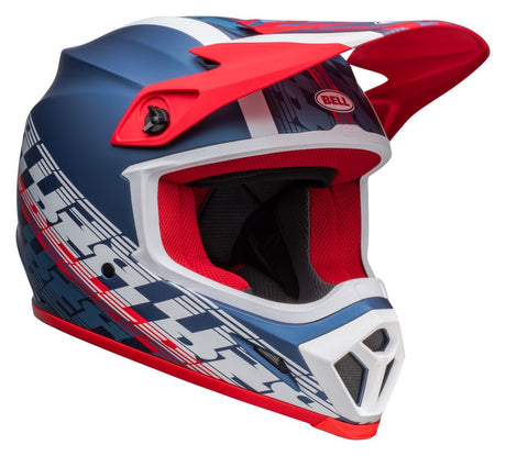 Bell MX-9 MIPS Offset Matte Metallic Blue/White Helmet - EasyR