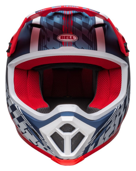 Bell MX-9 MIPS Offset Matte Metallic Blue/White Helmet - EasyR