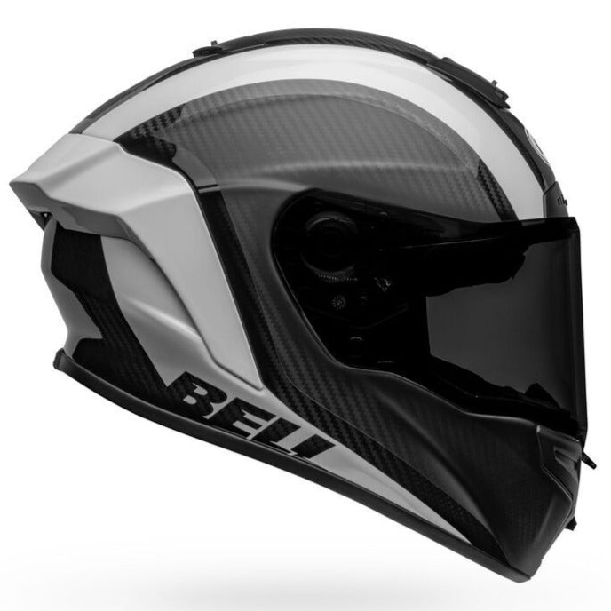 Bell Race Star DLX Flex Tantrum 2 Matte & Gloss Black/White Helmet - EasyR