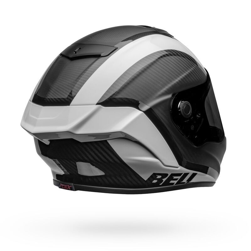 Bell Race Star DLX Flex Tantrum 2 Matte & Gloss Black/White Helmet - EasyR