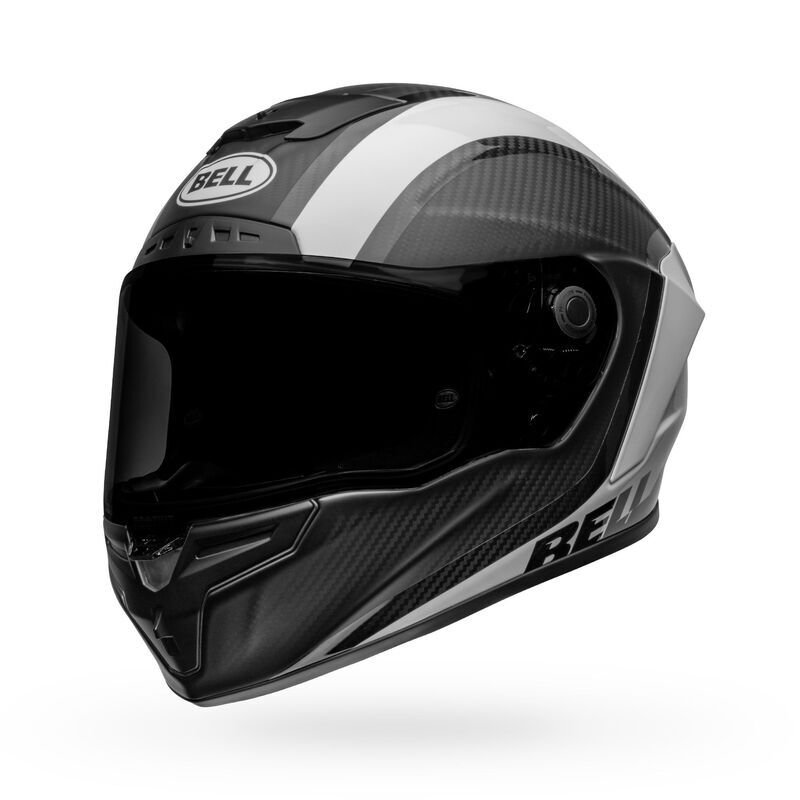 Bell Race Star DLX Flex Tantrum 2 Matte & Gloss Black/White Helmet - EasyR