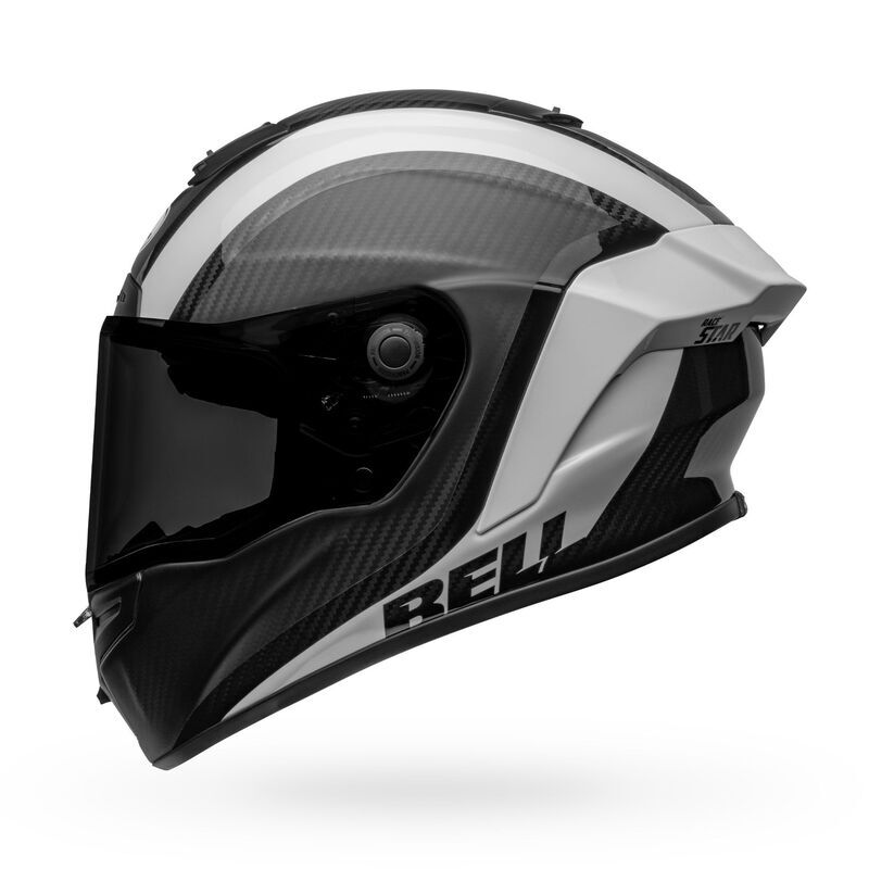 Bell Race Star DLX Flex Tantrum 2 Matte & Gloss Black/White Helmet - EasyR