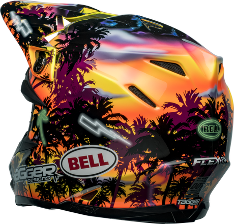 Bell Moto-9S Flex Tagger Tropical Fever Yellow/Orange Helmet - EasyR