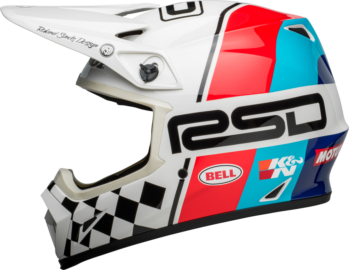 Bell MX-9 MIPS RSD The Rally Gloss Black/White Helmet - EasyR