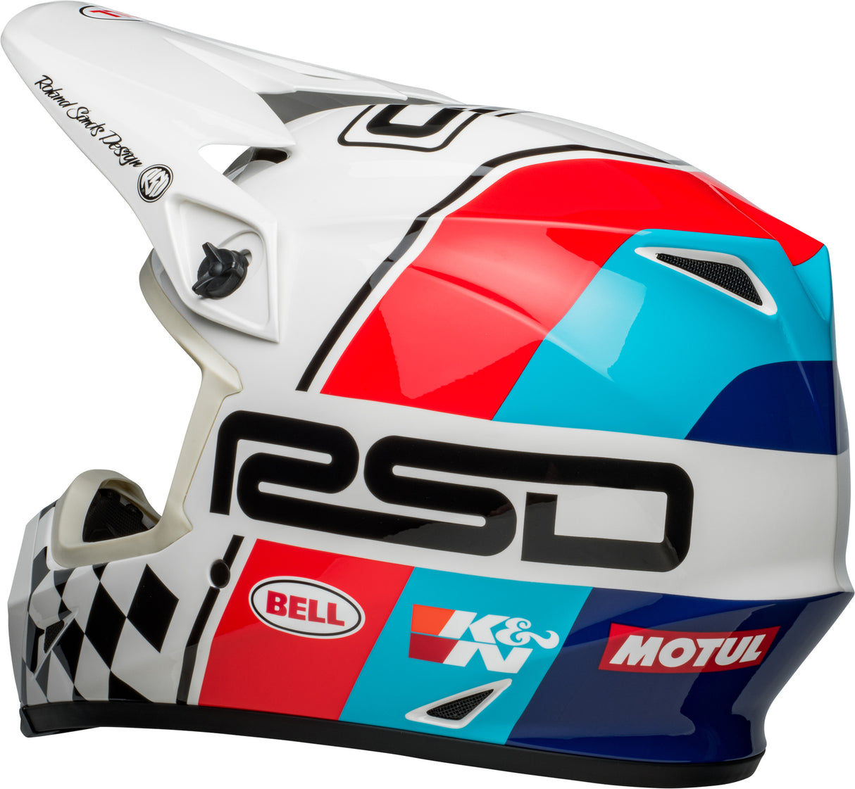 Bell MX-9 MIPS RSD The Rally Gloss Black/White Helmet - EasyR