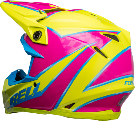 Bell Moto-9S Flex Sprite Gloss Yellow/Magenta Helmet - EasyR