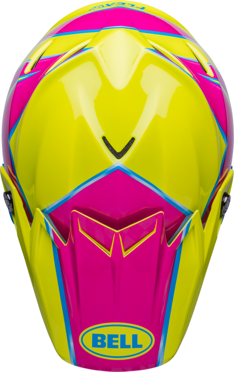Bell Moto-9S Flex Sprite Gloss Yellow/Magenta Helmet - EasyR