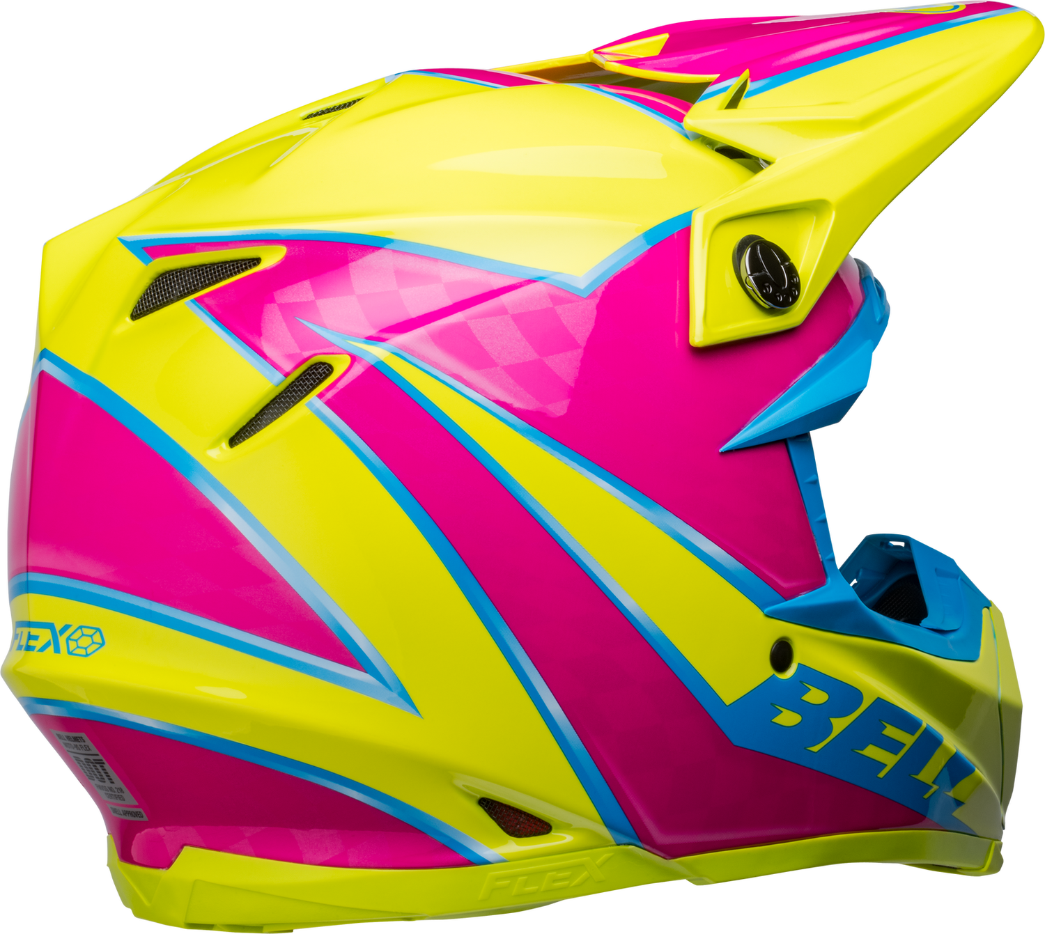 Bell Moto-9S Flex Sprite Gloss Yellow/Magenta Helmet - EasyR