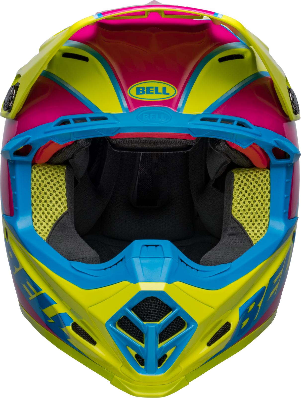 Bell Moto-9S Flex Sprite Gloss Yellow/Magenta Helmet - EasyR