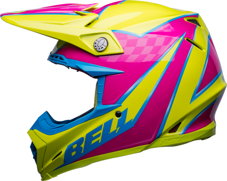 Bell Moto-9S Flex Sprite Gloss Yellow/Magenta Helmet - EasyR
