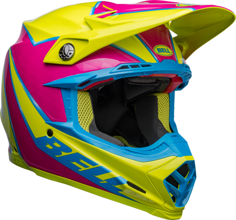 Bell Moto-9S Flex Sprite Gloss Yellow/Magenta Helmet - EasyR
