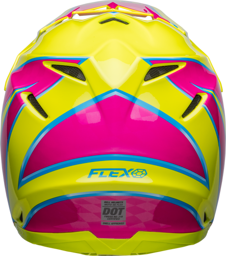 Bell Moto-9S Flex Sprite Gloss Yellow/Magenta Helmet - EasyR