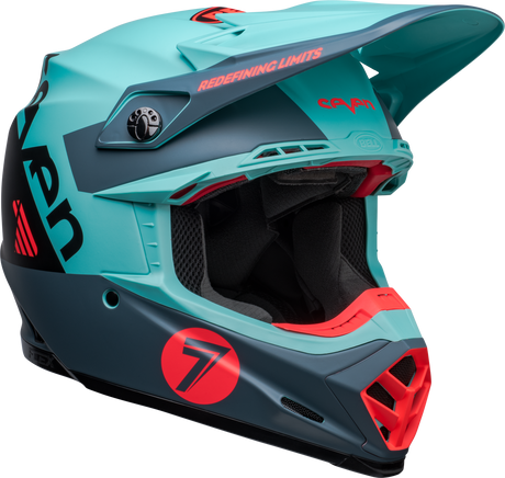 Bell Moto-9S Flex Seven Vanguard Limited Edition Matte Aqua/Black Helmet - EasyR