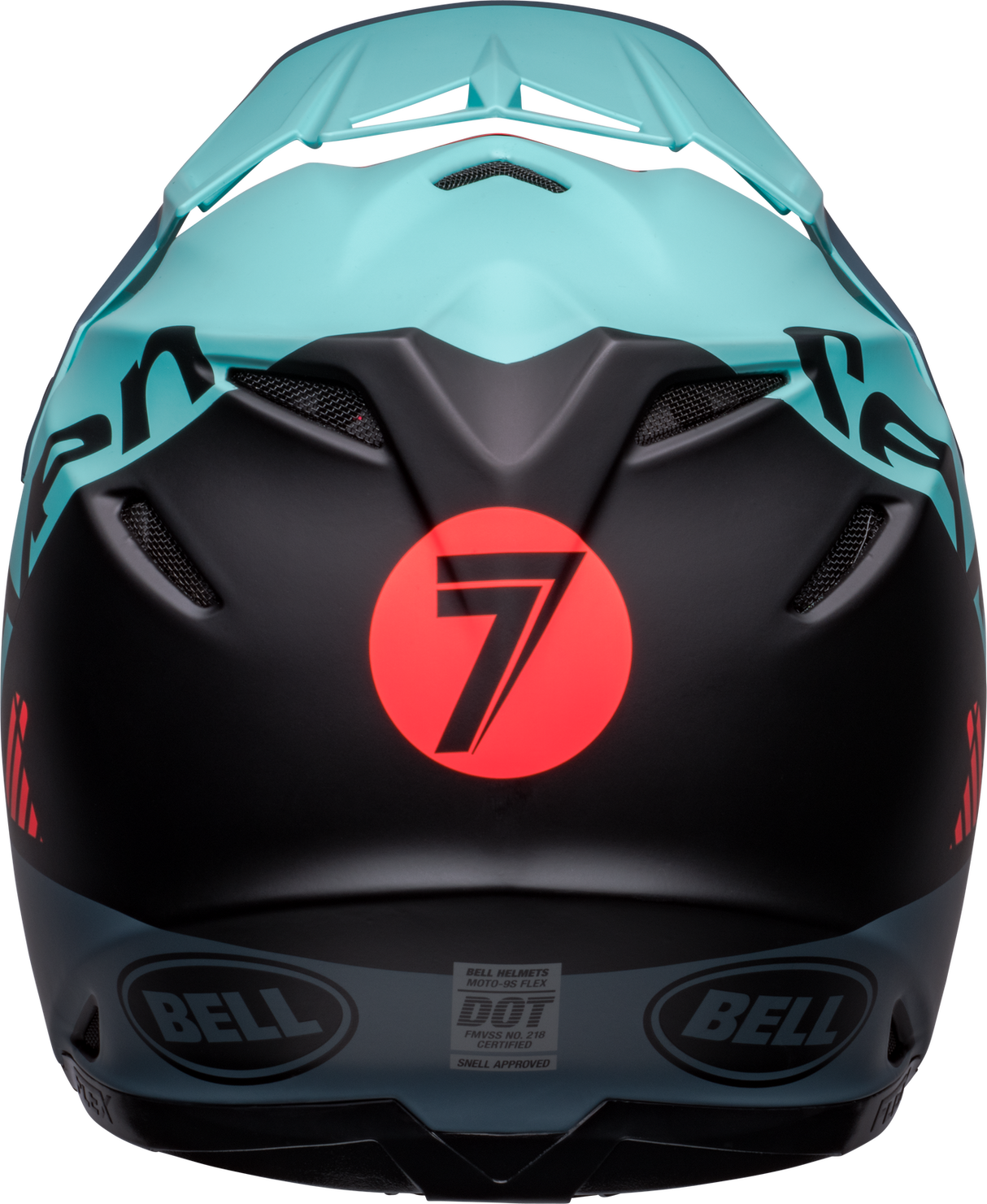 Bell Moto-9S Flex Seven Vanguard Limited Edition Matte Aqua/Black Helmet - EasyR