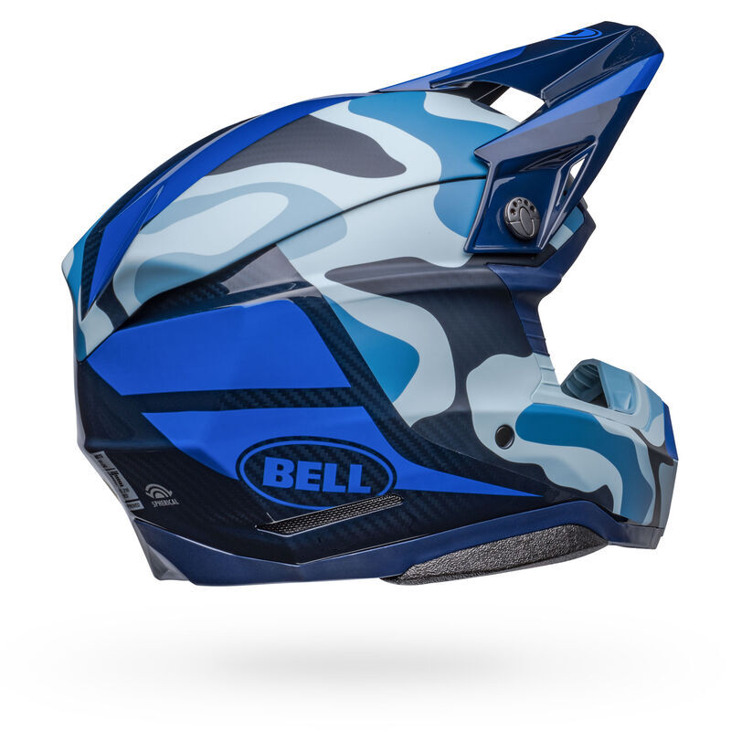 Bell Moto-10 Spherical Ferrandis Mechant Matte & Gloss Dark Blue/Light Blue Helmet - EasyR