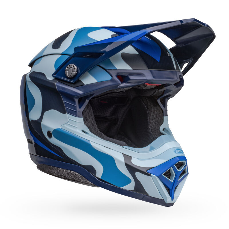 Bell Moto-10 Spherical Ferrandis Mechant Matte & Gloss Dark Blue/Light Blue Helmet - EasyR