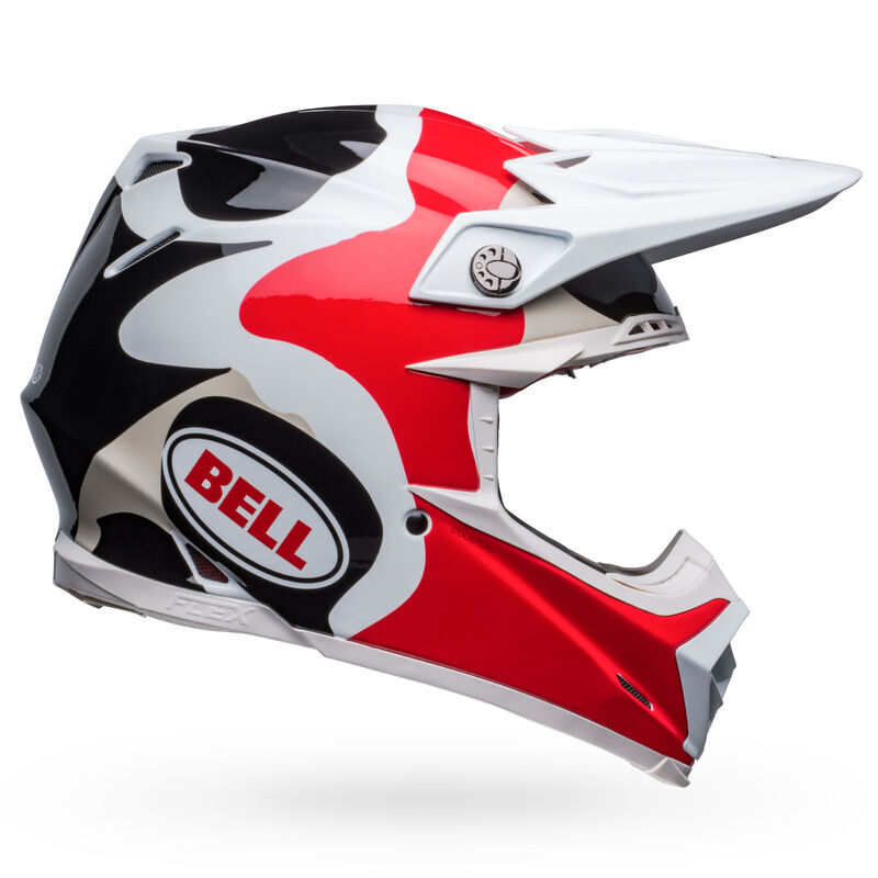 Bell Moto-9S Flex Hello Cousteau Reef Matte White/Red Helmet - EasyR