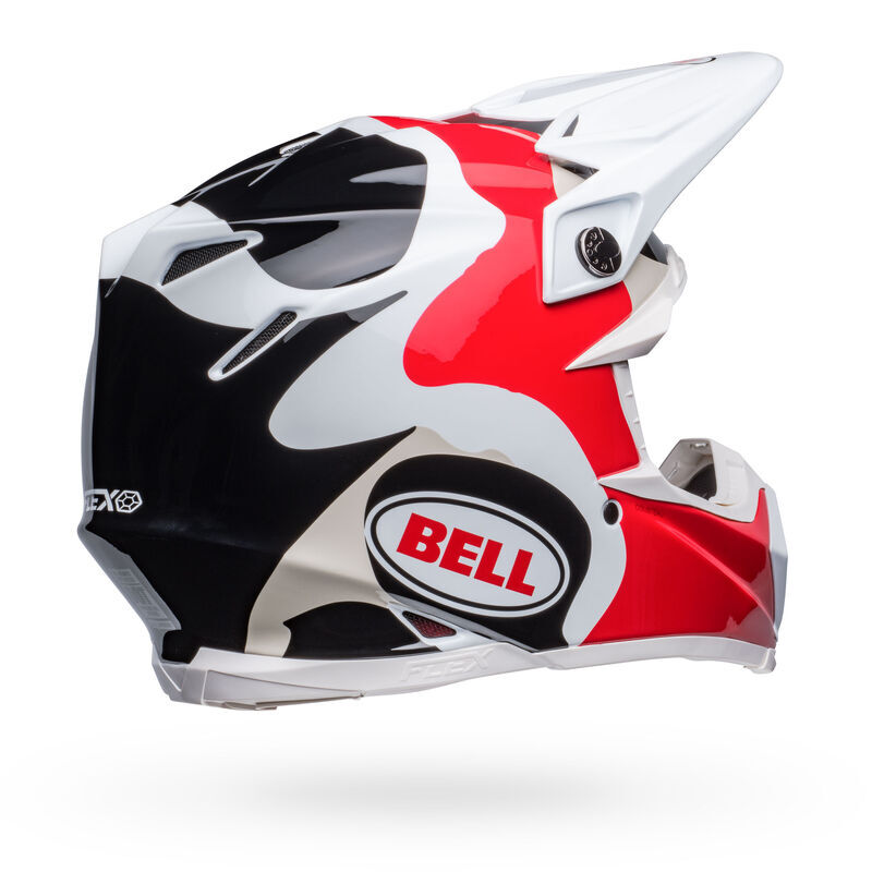 Bell Moto-9S Flex Hello Cousteau Reef Matte White/Red Helmet - EasyR