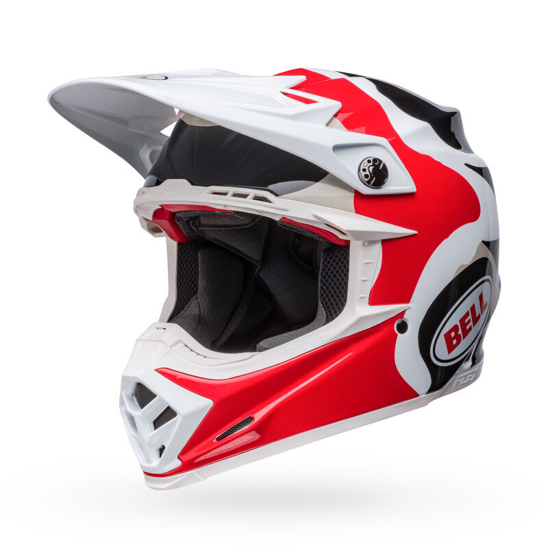 Bell Moto-9S Flex Hello Cousteau Reef Matte White/Red Helmet - EasyR