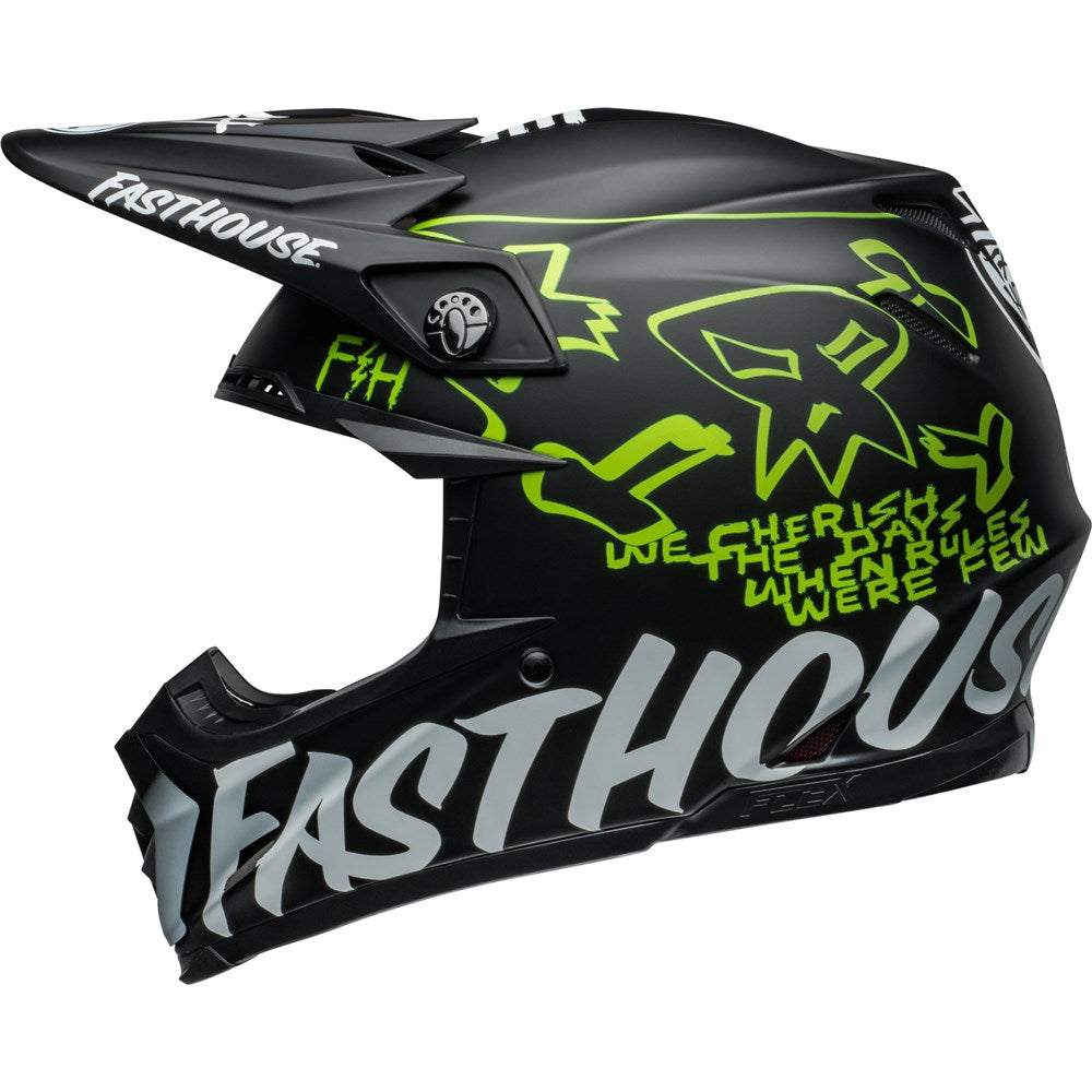 Bell Moto-9S Flex Fasthouse MC Core Matte Black/Yellow Helmet