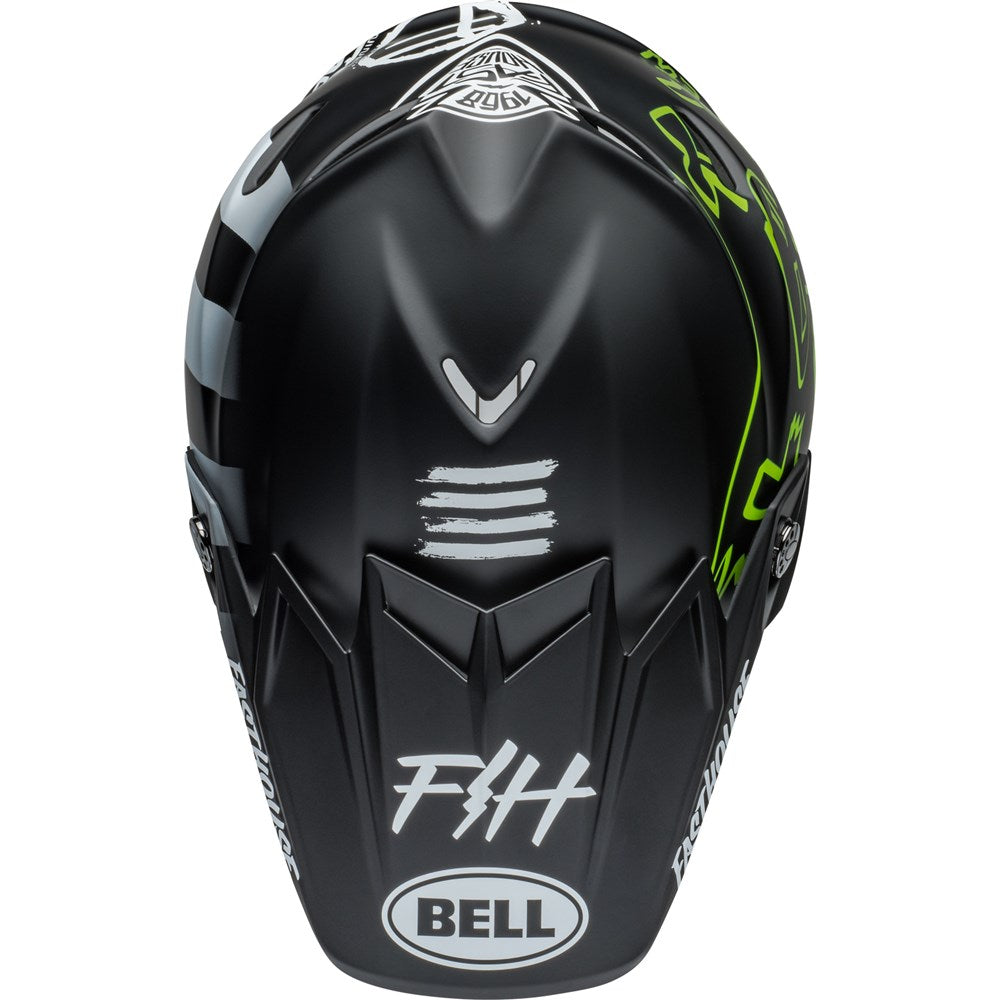 Bell Moto-9S Flex Fasthouse MC Core Matte Black/Yellow Helmet