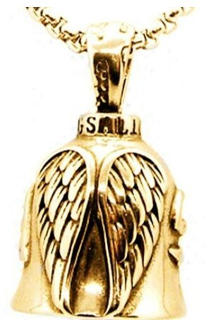 Twin Power Guardian Bell Gold w/Gold Angel Wings