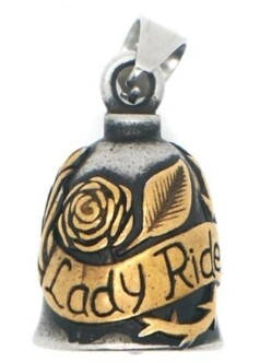 Twin Power Guardian Bell Silver w/Gold Lady Rider